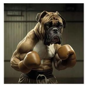 Quadro moderno AI cane boxer - forte sul ring, quadrato