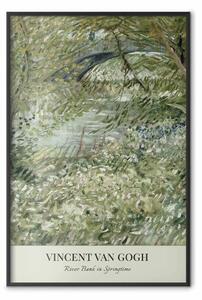 Poster: Riproduzione di Van Gogh - Riva del fiume in primavera nel verde