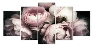 Quadro Profumo di rosa (5 pezzi) largo