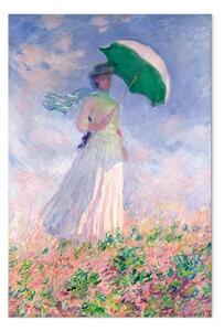 Riproduzione Claude Monet - Donna con il parasole girata verso destra