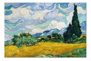 Riproduzione Vincent van Gogh - Campo di grano con cipressi