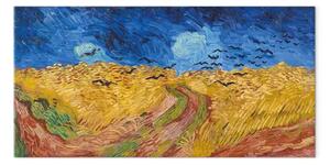 Quadro famoso Vincent van Gogh - Campo di grano con volo di corvi