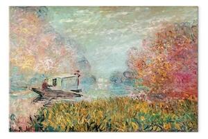 Quadro famoso Claude Monet - The Studio Boat, on the Seine