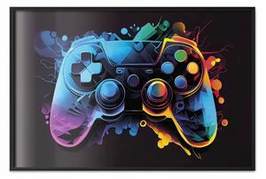 Poster: Controller colorato - design multicolore per la stanza del giocatore