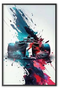 Poster: Auto di Formula 1 - auto da corsa con bolle di vernice