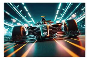 Quadro contemporaneo Velocità micidiale - Formula 1 verso giocatore