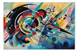 Quadro Detonazione di colore - un'astrazione ispirata allo stile di Kandinsky