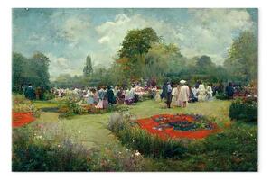 Quadro su tela Incontro giardino - paesaggio Monet