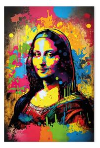 Quadro su tela Monna Lisa colorata - ritratto di donna ispirato all'opera di da Vinci