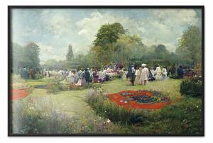 Poster: Festa in giardino - paesaggio generato dall'IA nello stile di Monet