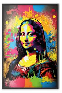 Poster: Ritratto colorato - opera generata dall'IA di Leonardo da Vinci