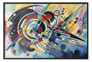 Poster: Esplosione di colori - un'astrazione ispirata allo stile di Kandinsky