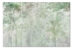 Quadro moderno Serenità foresta - nebbia grigio