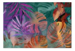 Quadro Natura colorata - foglie palma