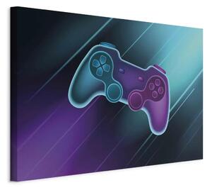 Console pad - gadget da giocatore in colori neon su sfondo scuro