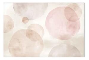 Quadro su tela Bellezza levitante - cerchi beige