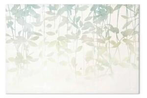 Quadro contemporaneo Celadon finesse - ramoscelli in una tenue colorazione verde