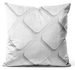 Cuscino in velluto Quadrati arrotondati - composizione geometrica minimalista