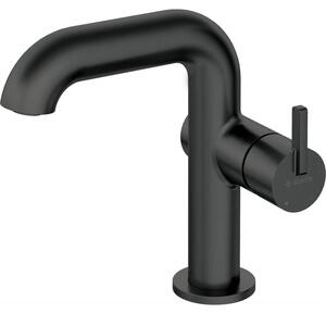 Basin mixer with rectangular spout