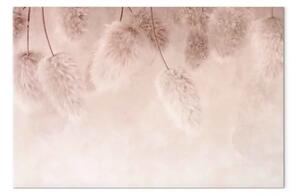 Quadro moderno Rosa boho - composizione pastello con piante morbide