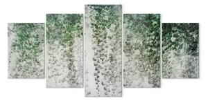 Quadro su tela Pergola della tranquillità - composizione con edera verde a parete