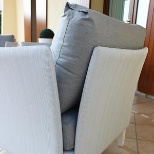 OPUS - salotto da giardino 2 posti in alluminio e textilene imbottito completo di cuscini