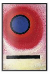 Poster: Cerchio blu - composizione con colori espressivi di Kandinsky