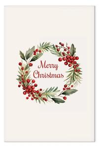 Quadro su tela Ghirlanda Natale - citazione inglese