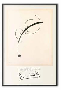 Poster: Curva libera - linea e punto su un piano secondo Kandinsky