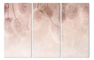 Quadro moderno Pastello boho - composizione con piante rosa fluo