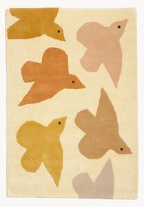 Tappeto per bambini fatto a mano Birds Ochre, varie misure