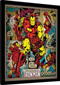 Quadro Iron Man - Retro, Poster Incorniciato