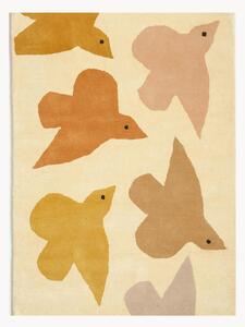 Tappeto per bambini fatto a mano Birds Ochre, varie misure