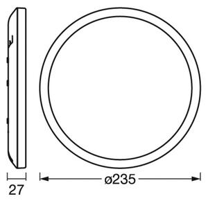 OSRAM Plafoniera a LED ORBIS ULTRA SLIM, dimmerabile, Nero, Soggiorno / Sala da pranzo, Plastica, Moderno, Plafoniera LED