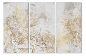 Quadro moderno Foglie di palma - astrazione tropicale su sfondo beige chiaro