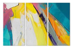 Quadro contemporaneo Colori astratti - composizione con colori applicati con una spatola