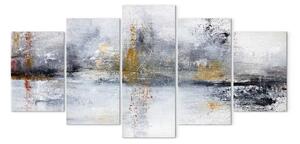 Quadro su tela Paesaggio astratto - composizione pittorica con texture espressiva