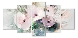 Quadro moderno Composizione floreale - bouquet di fiori dipinto ad acquerello