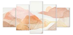 Quadro Paesaggio sottile - rosa beige