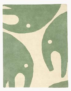 Tappeto per bambini fatto a mano Elephant Green, varie misure