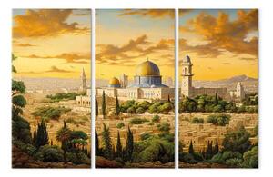 Quadro su tela Gerusalemme - un riflesso pittorico dell'antica città