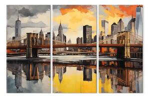 Quadro Brooklyn - panorama del ponte di New York e della città