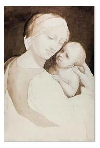 Riproduzione quadro Leonardo da Vinci - Madonna col Bambino e frammento del torso della donna