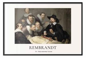 Poster: Rembrandt - Lezione di anatomia del dottor Tulp