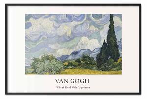 Poster: Vincent van Gogh - Campo di grano con cipressi