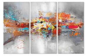 Quadro su tela Astrazione colorata - espressione pittorica con colori vivaci