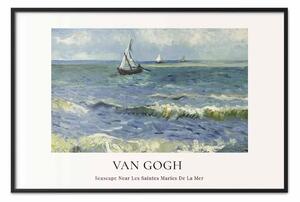 Poster: Vincent van Gogh - Paesaggio marino vicino a Les Saintes-Maries-de-la-Mer