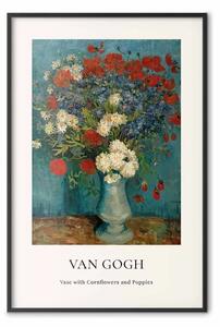 Poster: Vincent van Gogh - Vaso con fiordalisi e papaveri