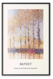 Poster: Claude Monet - Pioppi sulla riva del fiume Epte