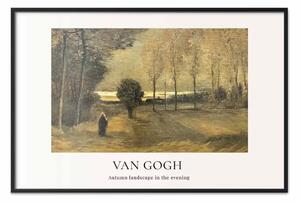 Poster: Vincent van Gogh - Paesaggio autunnale al crepuscolo
